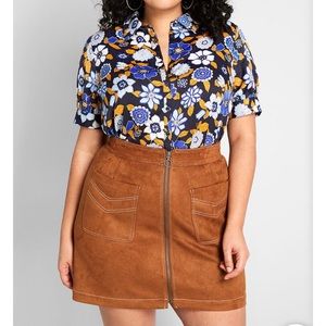ModCloth Undeniably Inspired Short Sleeve Blouse